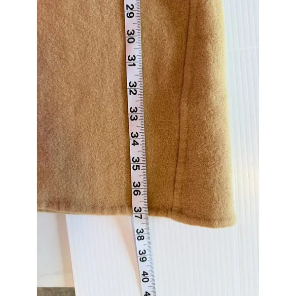 Kenar Neutral Tan Wool Blend Dress‎ Minimalist Crêpe/Tan Sleeveless Midi Career - Image 9