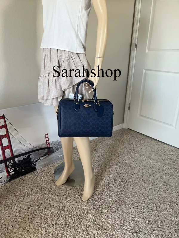 Coach Rowan Large Satchel Bag In Signature Canvas - Image 7