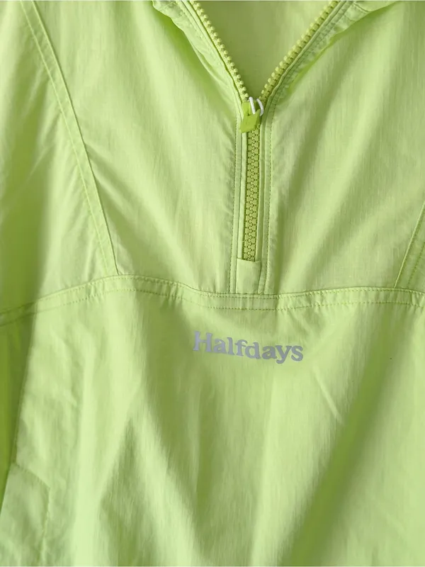 Halfdays Joyner Windbreaker Anorak Neon Lime Pullover Windbreaker Jacket Green Size XS - Image 7