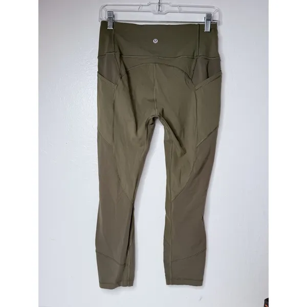 LULULEMON All The Right Places Crop II Leggings Women‎ Sz 8 Sage Active Workout - Image 10