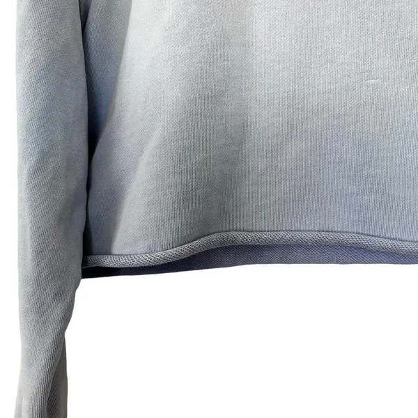 Madhappy Pullover Embroidered Logo Cropped Hoodie Light Blue Women's Size M - Image 4