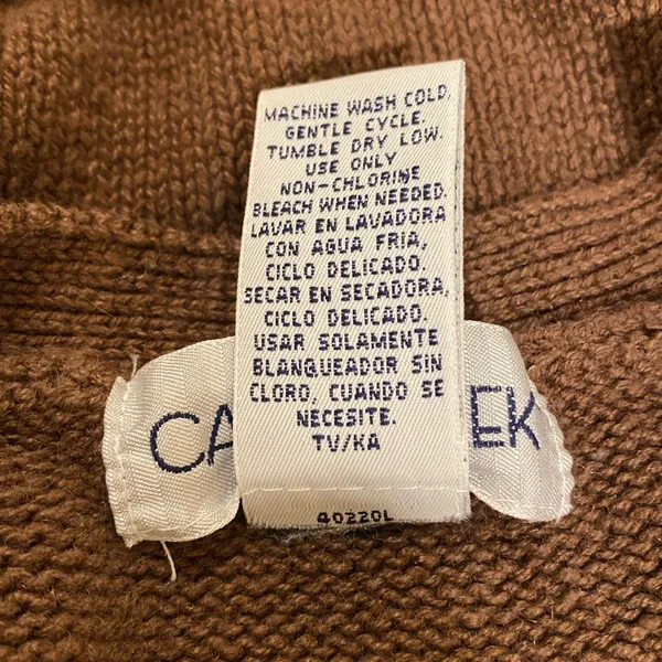 Vintage Cabin Creek Button Front Sweater Vest Brown knit Size Medium - Image 6