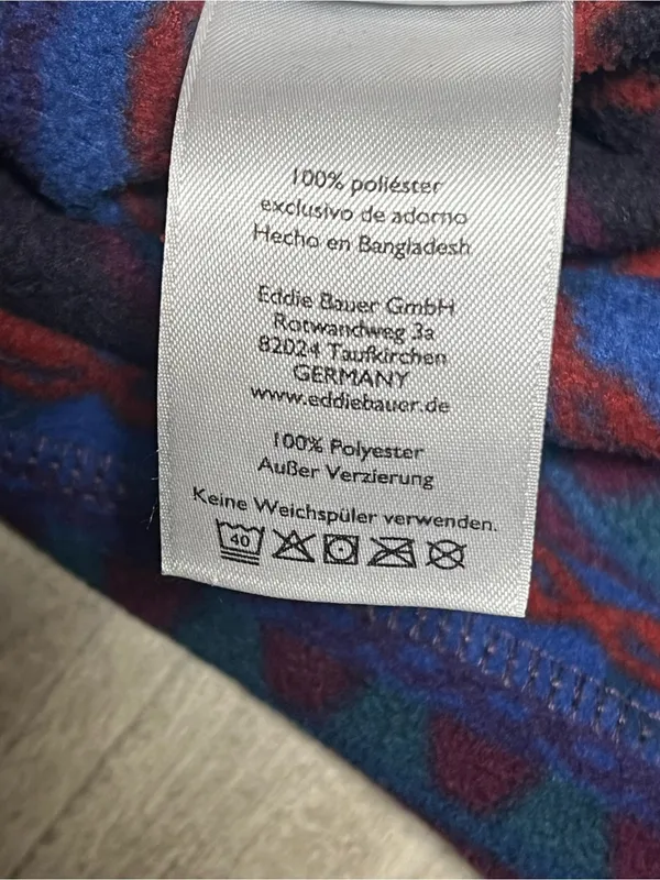 Eddie Bauer Women XL Aztec Fleece Pullover Southwestern Quarter Zip Cozy - Image 5