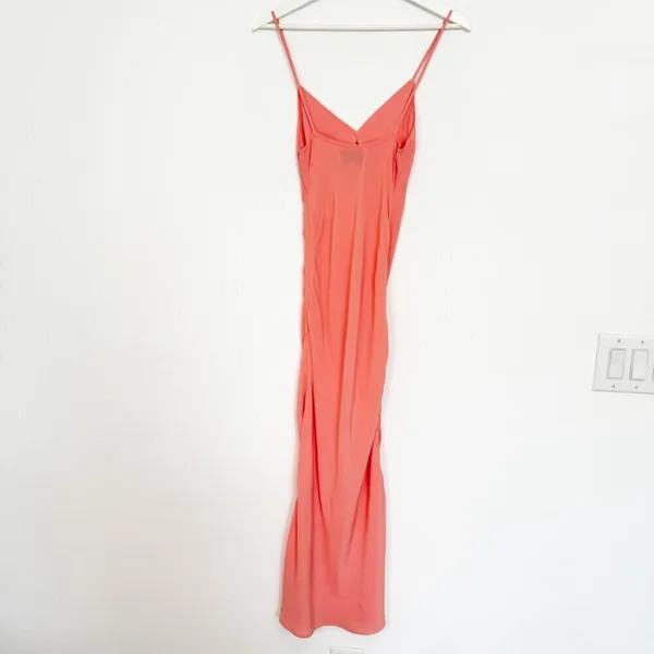 Cleobella Becket Dress Size‎ XS Coral Pink V Neck Slip Maxi Euro Summer Resort - Image 8