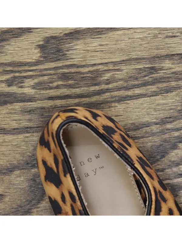 A New Day Tasmin Velvet Crisscross Strap Flats 94568227 Leopard Brown 7M - Image 10