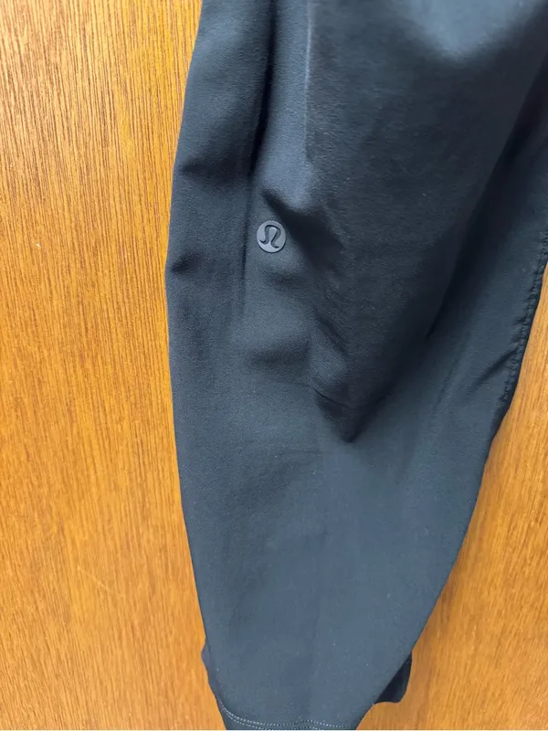 Lululemon On The Fly Pants Drawstring Waist Pull On *Woven 28" Black 6 - Image 8