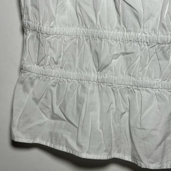Madewell White Smocked‎ Square Neck Tie Front Tank Top XL - Image 9
