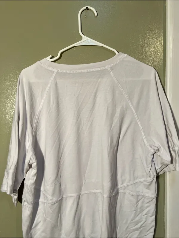 Factory QX Women’s Size Medium T-Shirt White Crewneck Half Sleeve Athletic Loose - Image 6