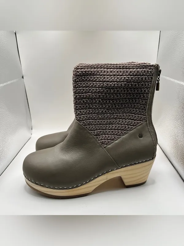 The Sak Paloma Clog Boot - Leather - Mushroom size 9 NWOB wood heel - Image 4