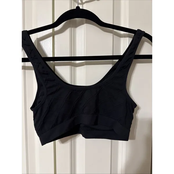 Women's Lucky Brand‎ Soft Shell Bra Sports Bra Black Size Medium - Image 2