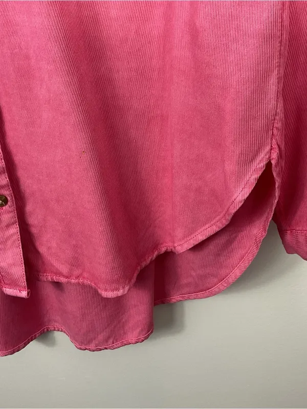 Pilcro Anthropologie Boyfriend Button Down Shirt Womens Size Large - Image 4