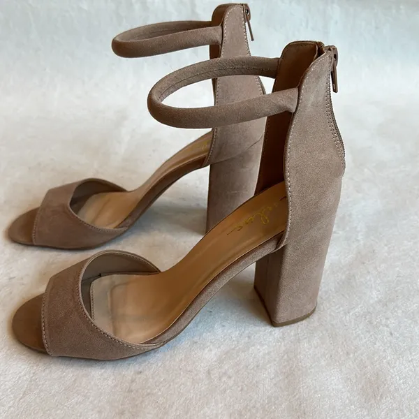Lulu’s Faux Suede Ankle Strap High Heel Sandals - Image 5