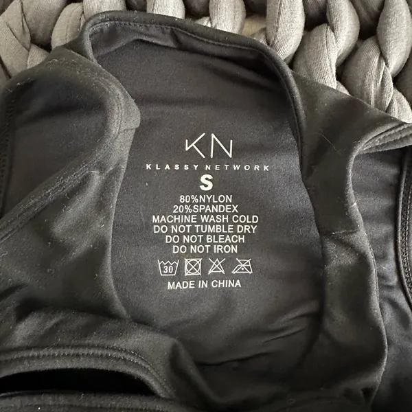 Klassy Network Deep V Long Sleeve Ribbed Bramisuit - Image 3