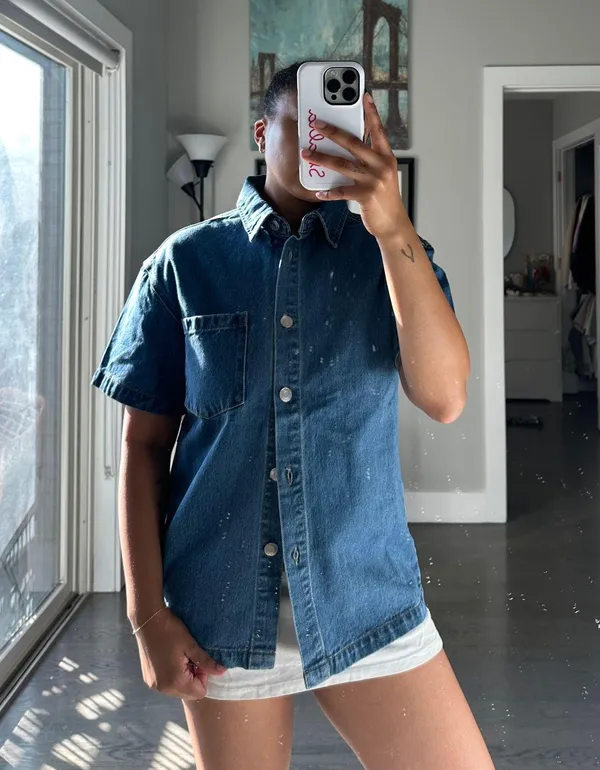 Parke Denim Button Up Shirt - Image 8