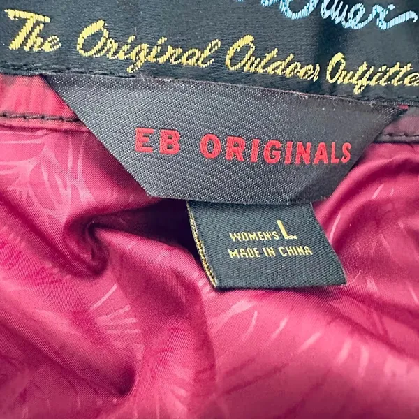Eddie Bauer Womens Retro 1936 Skyliner Red Plaid 80% Down‎ Puffer Zip Vest Large - Image 10