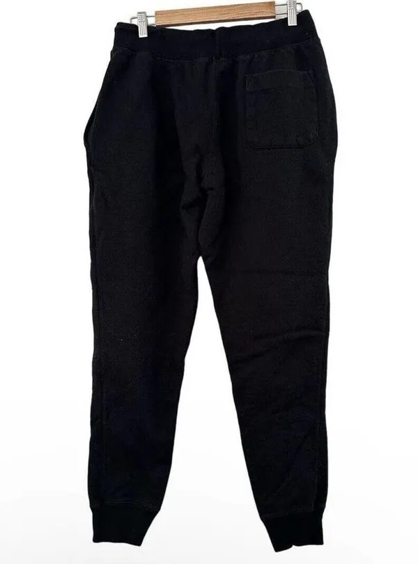 Champion Reverse Weave Black Big C Logo Joggers Large - Image 6