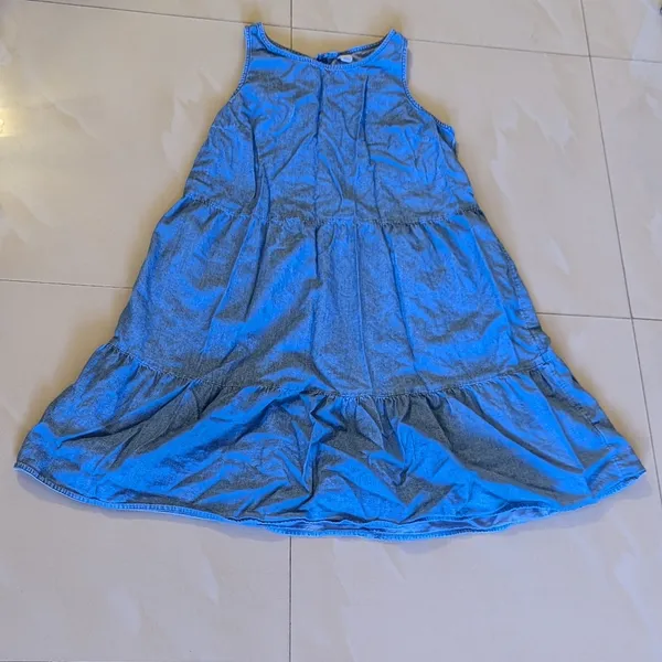 Old Navy Denim Sleeveless DressOld Navy Denim Women Dress Jeans Blue Sleeveless - Image 7
