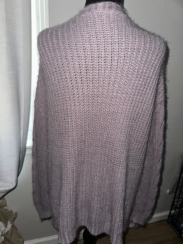 a.n.a Purple Knit Cardigan - Image 4