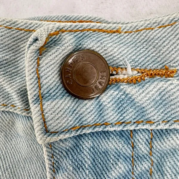 Candies Vintage Golf Club Jean Shorts Embroidered Gold Studs Denim Bermuda 80s - Image 6