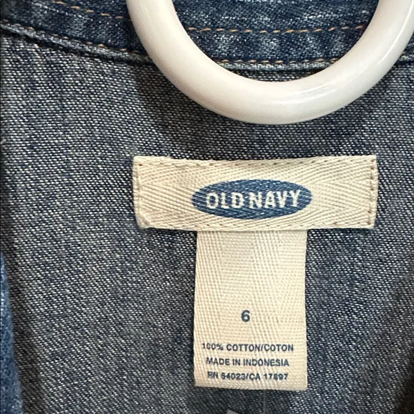Old Navy Denim Blue Long Sleeve Dress and/or Duster - Image 3