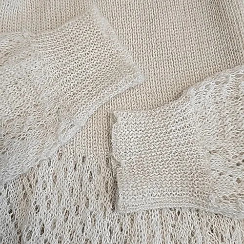 Anthropologie Knitted‎ & Knotted Cream Long Sleeve Alpaca Knit Sweater Dress - S - Image 6