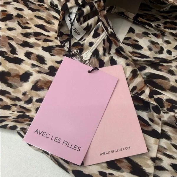 NWT Avec Les Filles Animal Print Mini Summer Dress size 12 - Image 11