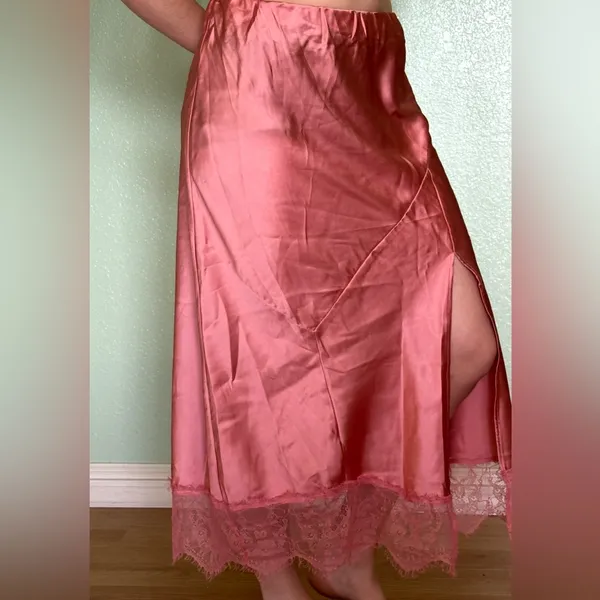 🩷 Anthropologie Bias-Cut Midi Skirt Size S Fits Like XS 2–4 Y2K Satin Slip Skirt - Image 12