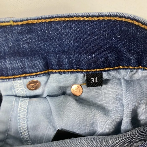 7 For‎ All Mankind Jeans Womens 31 Blue Medium Wash Slim Skinny Denim Casual - Image 9