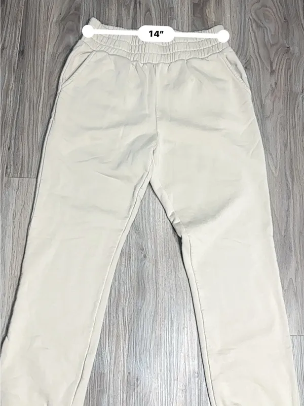 POPFLEX Beige High-Rise Elastic Waist Joggers - Image 4