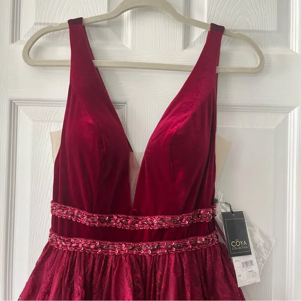 Coya Collection Burgundy Fairy Grunge Mini Dress Womens Size Small NEW‎ *FLAW - Image 8