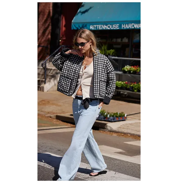 Free People Chloe Print Jacket Size Medium - Image 3