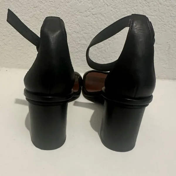 Tory Burch Gabrielle Ankle Strap Block Heel Sandal Black Leather Size 7.5 - Image 6