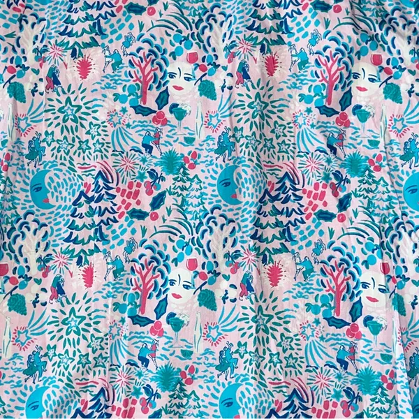 Roller Rabbit Womens Size Medium Pink Floral Winter Bari Print Drawstring Shorts - Image 3
