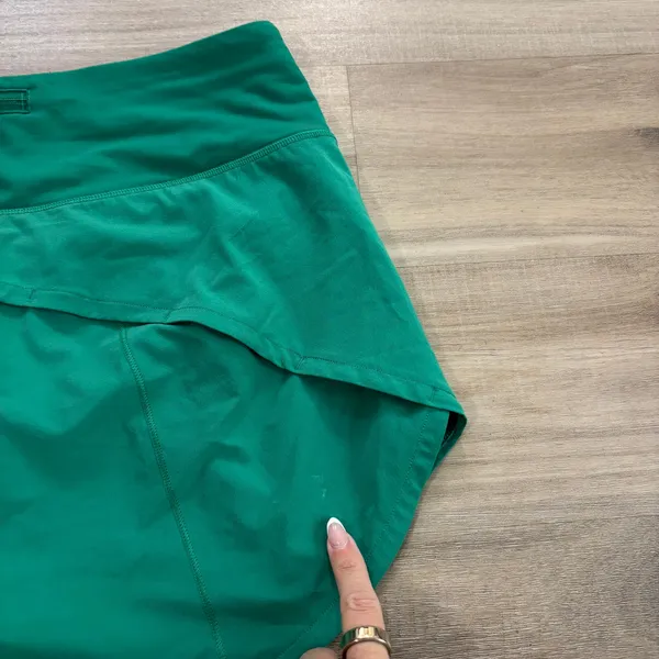 Lululemon Speed Up High-Rise Lined Short 4" Cascadia Green Women Size 12 - Image 5