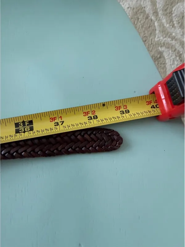 Talbots Genuine Leather Braided Brown Belt Size L - Image 8