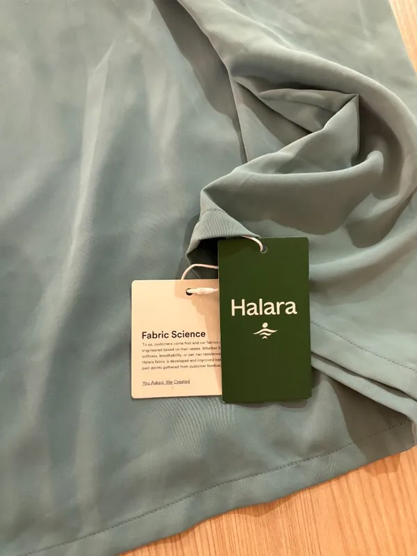 Halara V Neck Blouse XL Xtra Large Seafoam Light Green Long Sleeve NEW Casual - Image 2