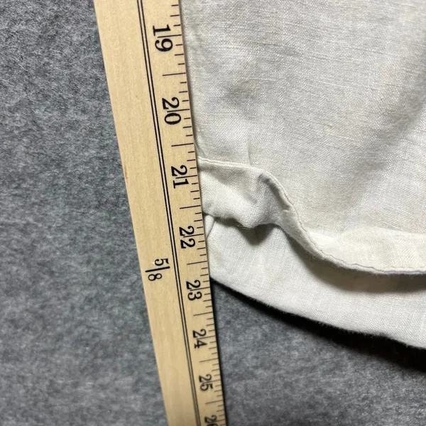 Caslon 100% Linen Pants Women M Beige Waist Drawstring Cropped Casual‎ - Image 3