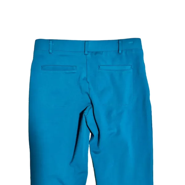 Betabrand Women's Pull On Yoga Dress Pants Blue Straight Leg Size Medium - Image 4