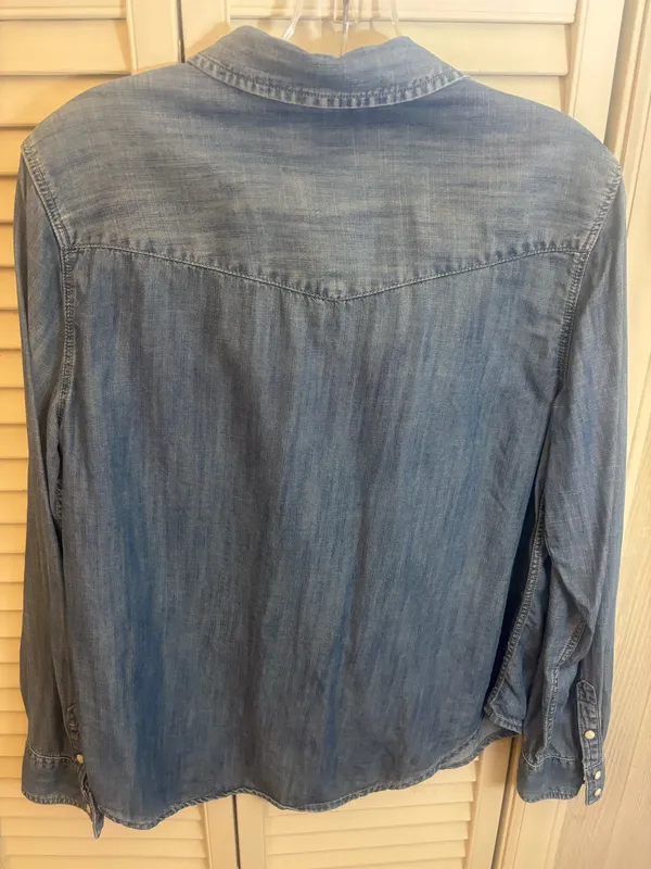 American Eagle Denim Shirt with Pearl Snaps - Image 6