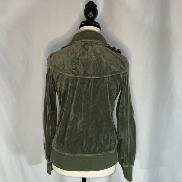Nike • Vintage Sportswear Track Jacket Womens Small Green Velour Velvet Full Zip - Image 3