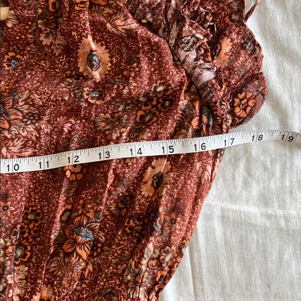 Ulla Johnson Johnson Virginia Midi Dress Size 0 Belted Flutter Sleeve Tiered - Image 6