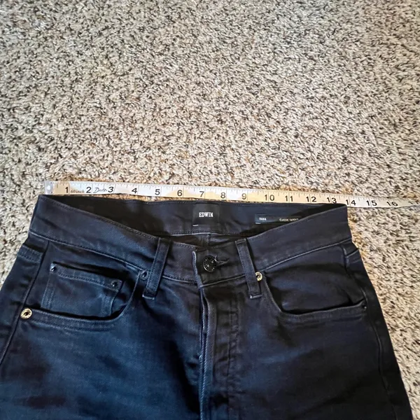 EDWIN Hana Classic Tapered Black‎ Denim Jeans Women's Size 25 - Image 6