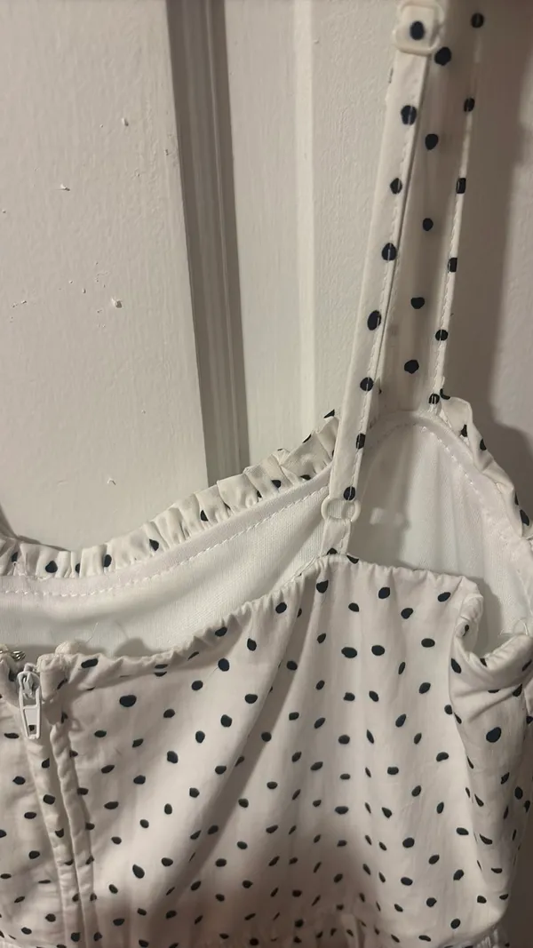 Altar'd State Polka Dot Dress White - Image 5