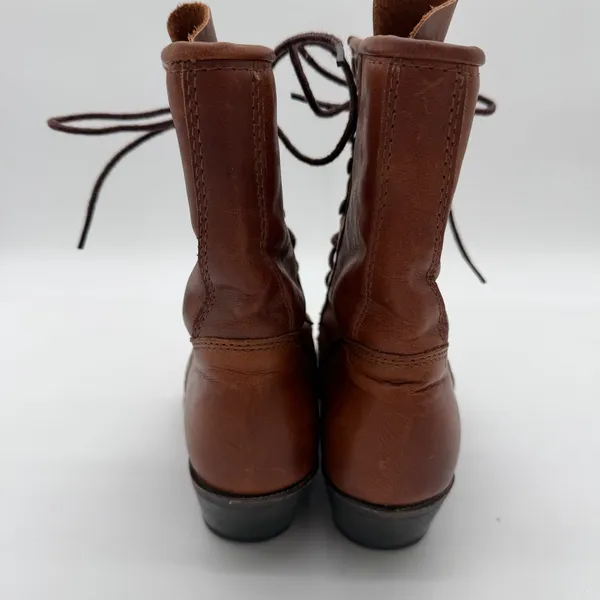 Durango Vintage Rustic Kiltie Lace Up Prairie Western Ruffle Boots 7 Leather - Image 4