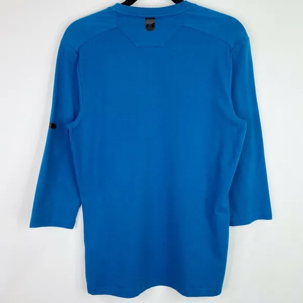 Under Armour Fitted Henley Solid Blue T-Shirt Tee Top Shirt Size Small S Womens - Image 2