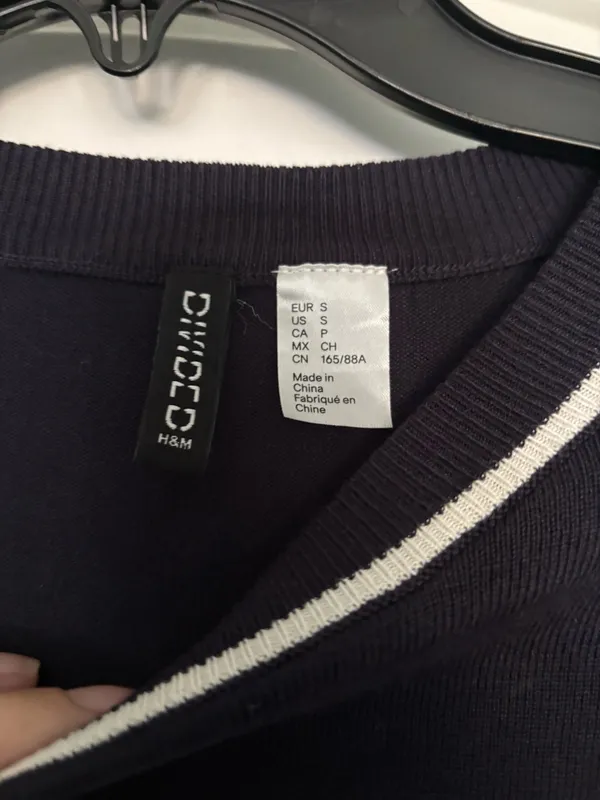 Divided Navy and white striped sweater - Image 2
