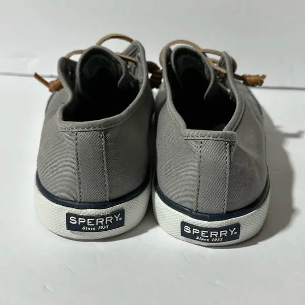 Sperry slip on canvas boat shoes size 9 grey - Image 6