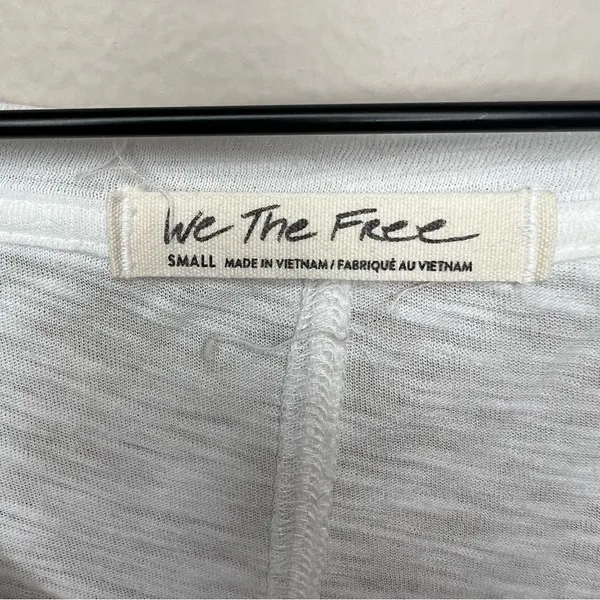 Free People We The Free On My Mind V Neck Dolman Sleeve Relaxed Shirt White Sm - Image 6