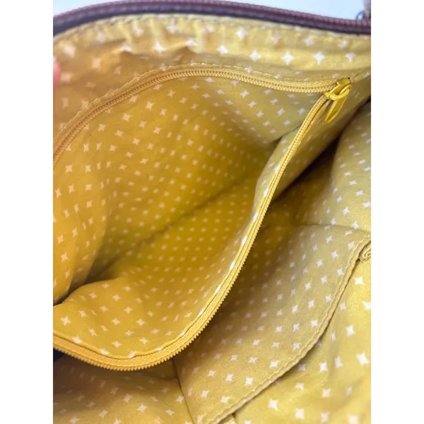 Fossil Key-Per Floral Coated‎ Canvas Crossbody Bag Red Yellow Retro Print - Image 6