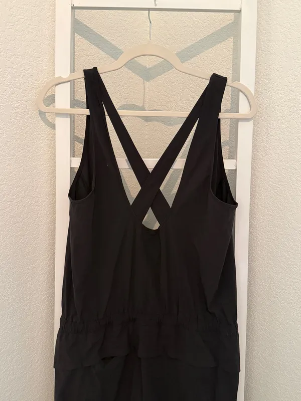 Lululemon Shift in Time Jumpsuit Black Size 10 Cross Back - Image 6